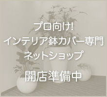 プロ向け！インテリア鉢カバー専門ネットショップ開店準備中